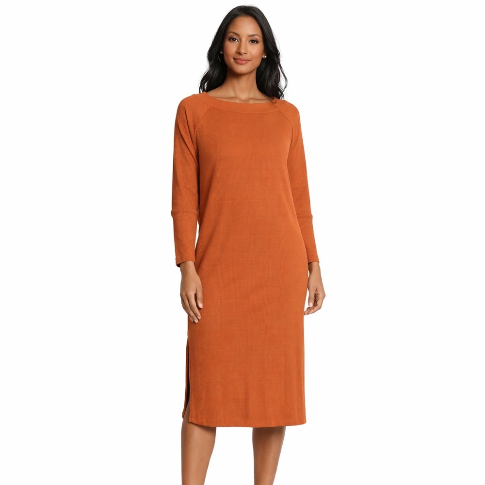 NWT WOMENS Stitch drop textured knit orange dress size XS​​​​​​​​​